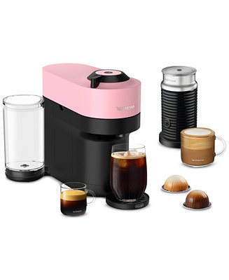 Vertuo Pop+ Coffee and Espresso Maker by DeLonghi with Milk Frother, Candy Pink | Macy's