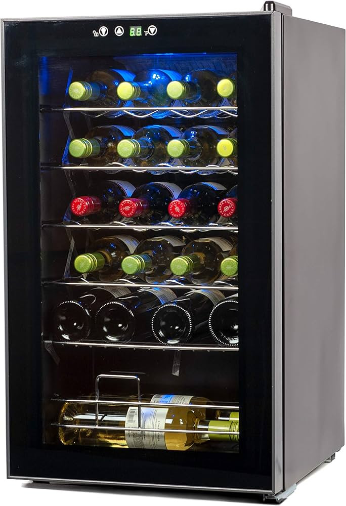 BLACK+DECKER 24 Bottle Wine Fridge with LED Display, Compressor Cooling Wine Cooler Refrigerator ... | Amazon (US)
