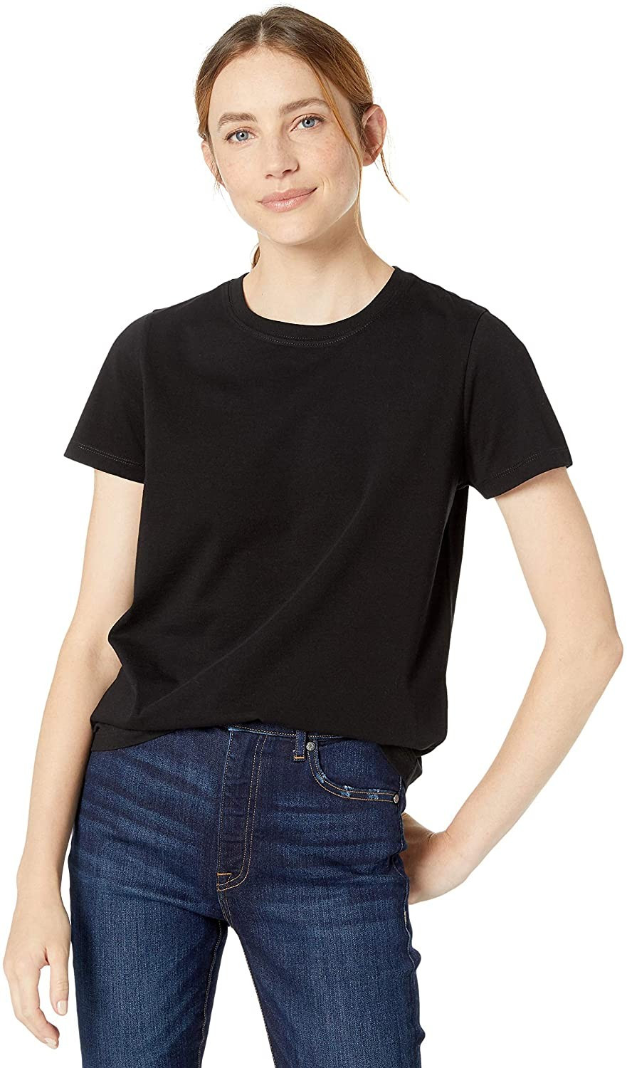 The Drop Women's Courtney Short-Sleeve Tiny Crew Neck Jersey T-Shirt | Amazon (US)