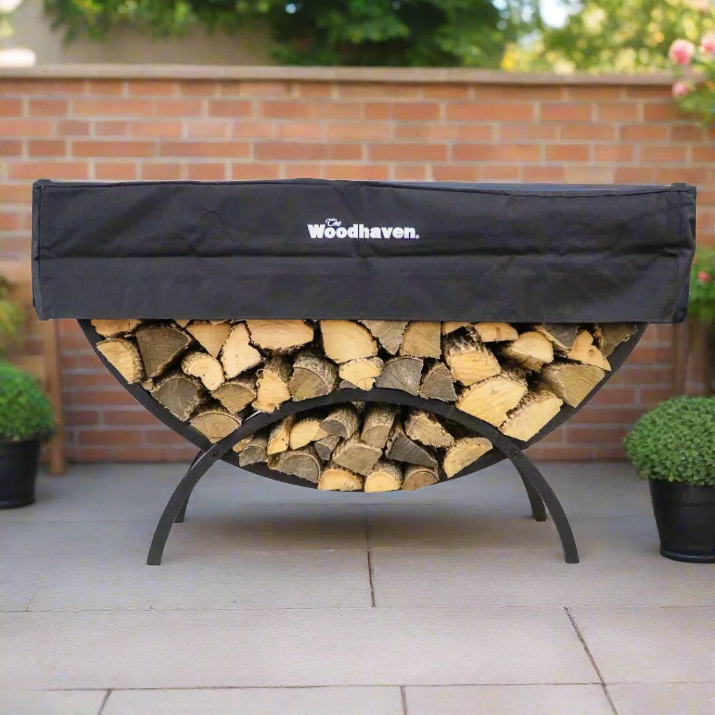 Woodhaven Crescent Firewood Rack & Cover | Wayfair North America