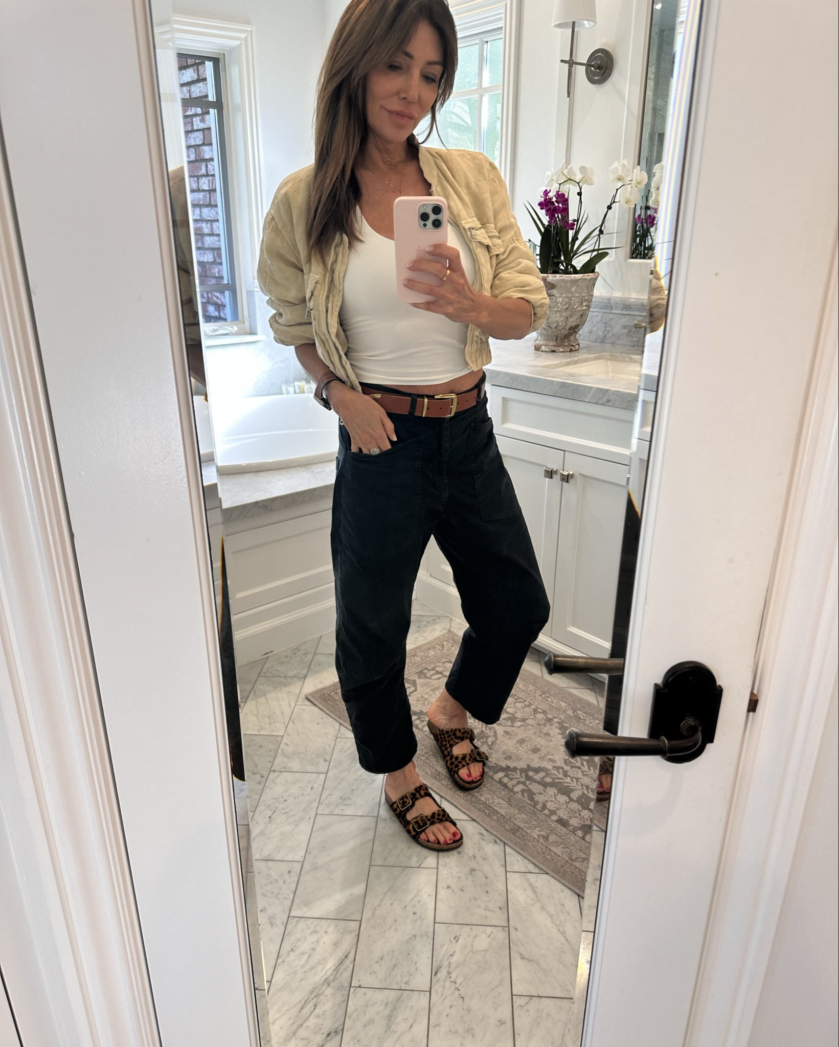 Casual look to run to the dentist today.  I love these pants so much. They are the comfiest and Perfect transitional pant for Spring. They can be dressed up or down and are the perfect travel pants too! 

#LTKover40 #LTKstyletip #LTKfindsunder100
