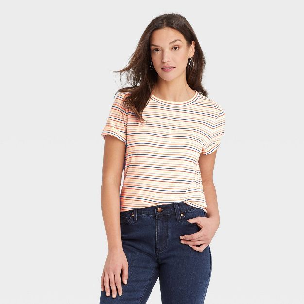Women's Short Sleeve T-Shirt - Universal Thread™ Striped | Target