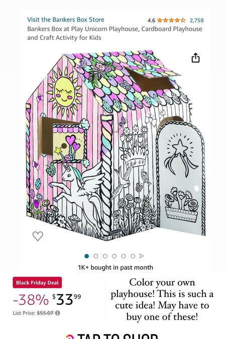 A really great gift for kids for their playroom! Color your own playhouse! 

Christmas gifts for kids, holiday gifts for kids, Hanukkah gifts for kids 

#LTKkids #LTKHoliday #LTKCyberWeek