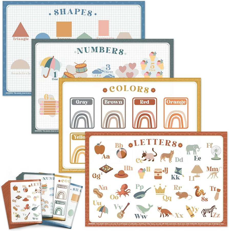 Babebay Disposable Placemats for Baby, 40 Pack Sticky Toddler Placemat for Restaurants, Dining Ta... | Amazon (US)