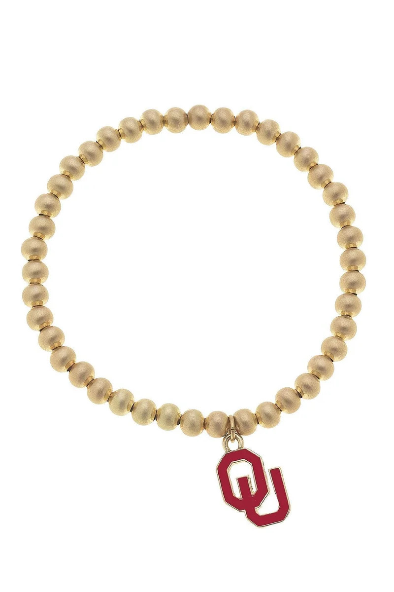 Oklahoma Sooners Ball Bead Stretch Bracelet | CANVAS