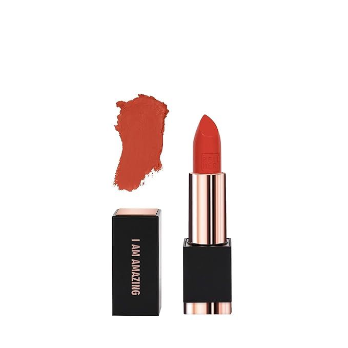 REALHER Matte Lipstick - I Am Amazing - Orange Red - Lightweight, High Pigment, Long-Lasting, Smo... | Amazon (US)