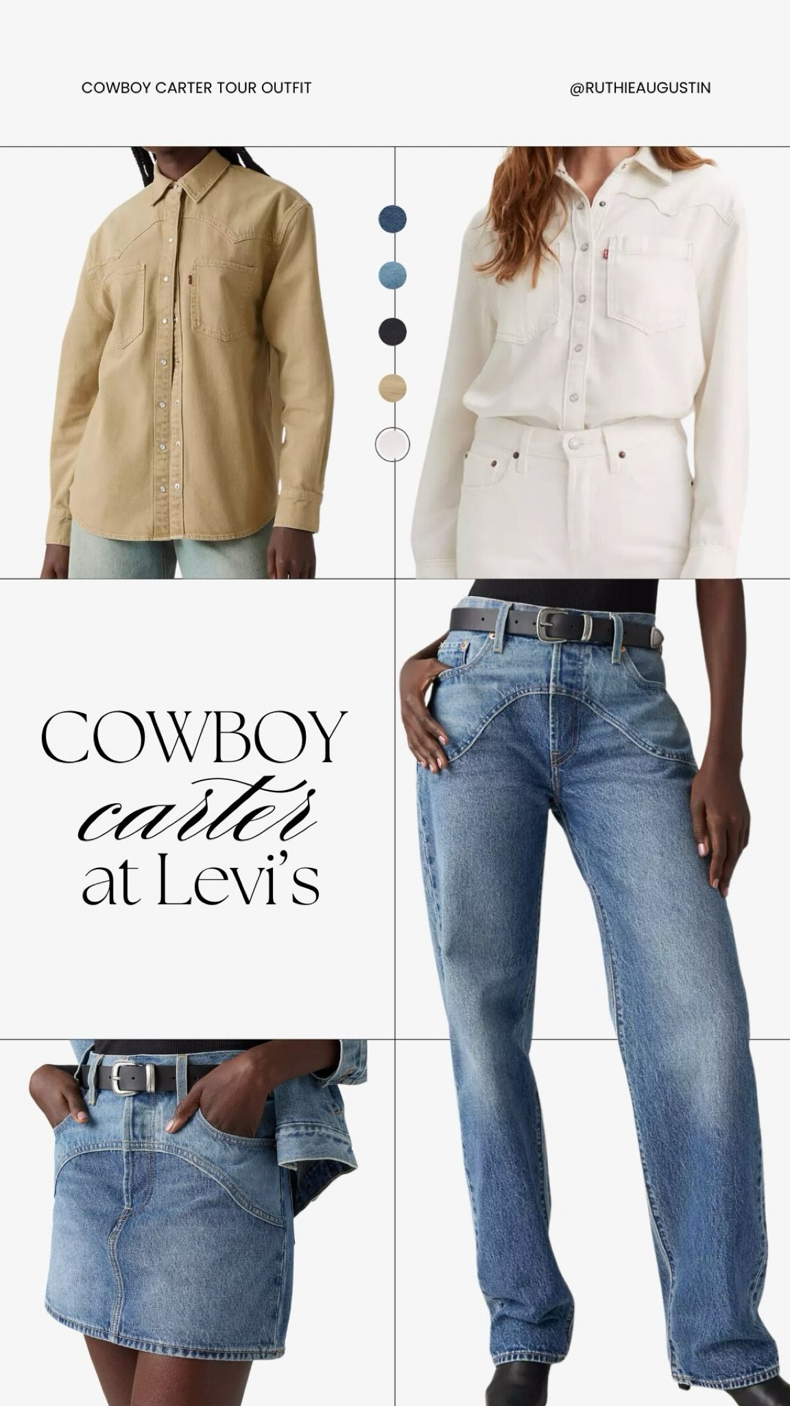 Cowboy Carter at Levi’s! 

Here’s a roundup of a few very western, country, cowboy looks from Levi’s for the upcoming Beyonce Cowboy Carter concert tour! 

(Concert outfit, denim, denim cowboy, denim outfit, Cowboy Carter outfit, country outfit, western outfit) 



#LTKMidsize #LTKStyleTip