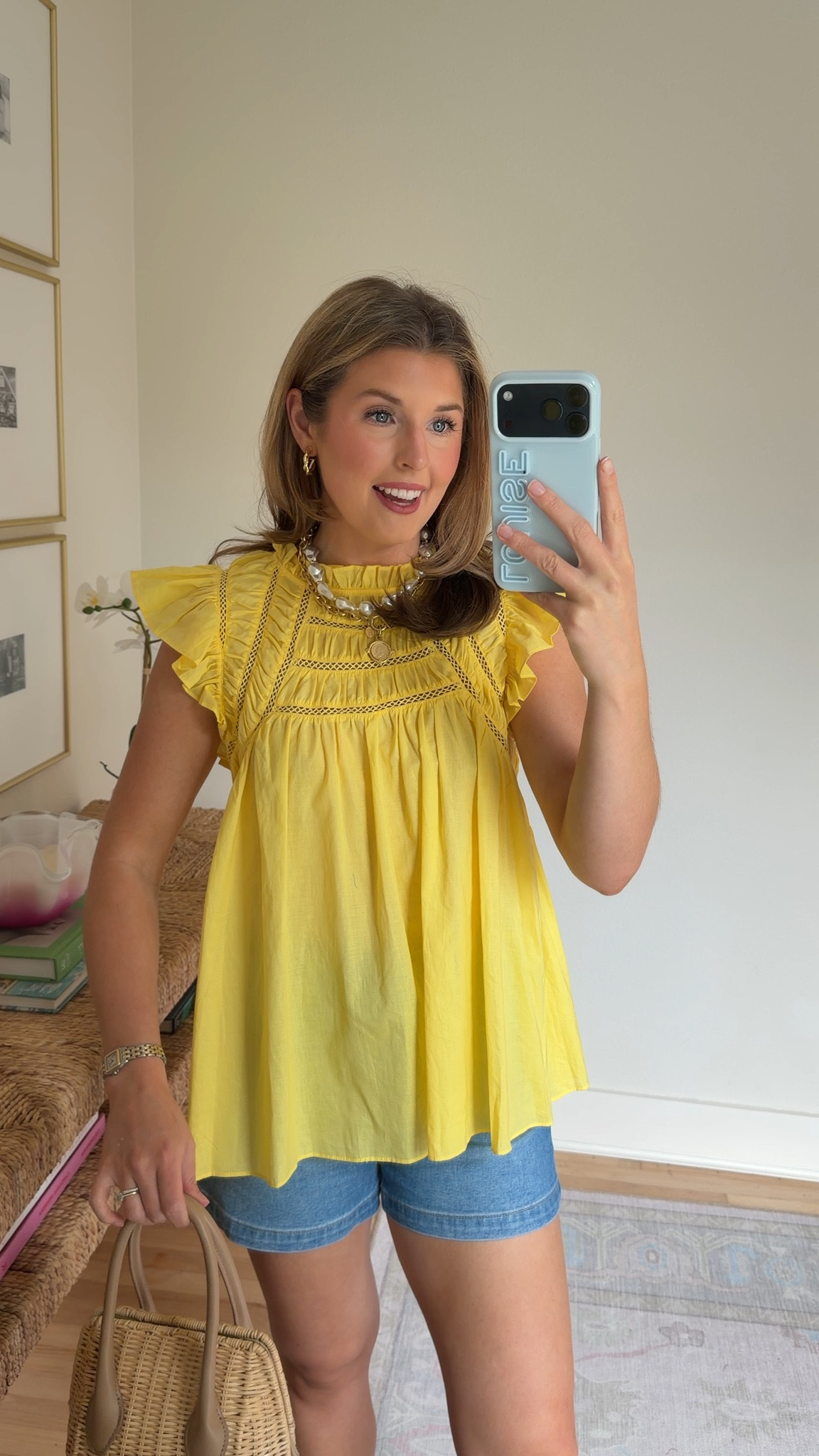 Everyday top for summer! Wearing a S, could have sized down!