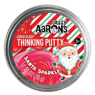 Crazy Aaron's Santa Sparkle Liquid Glass Thinking Putty Tin - Red | Target