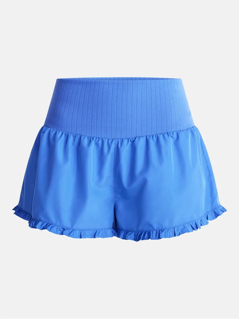 No Boundaries Ruffle Hem Shorts, 2" Inseam, Women's XXS-XXL | Walmart (US)