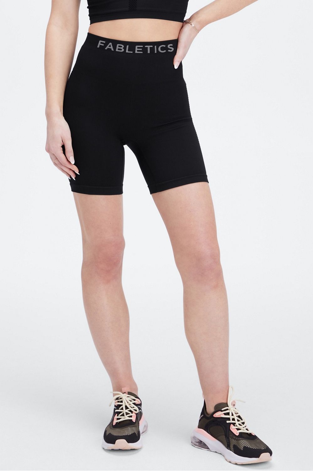 Sync High-Waisted Perforated 6" Short | Fabletics - North America
