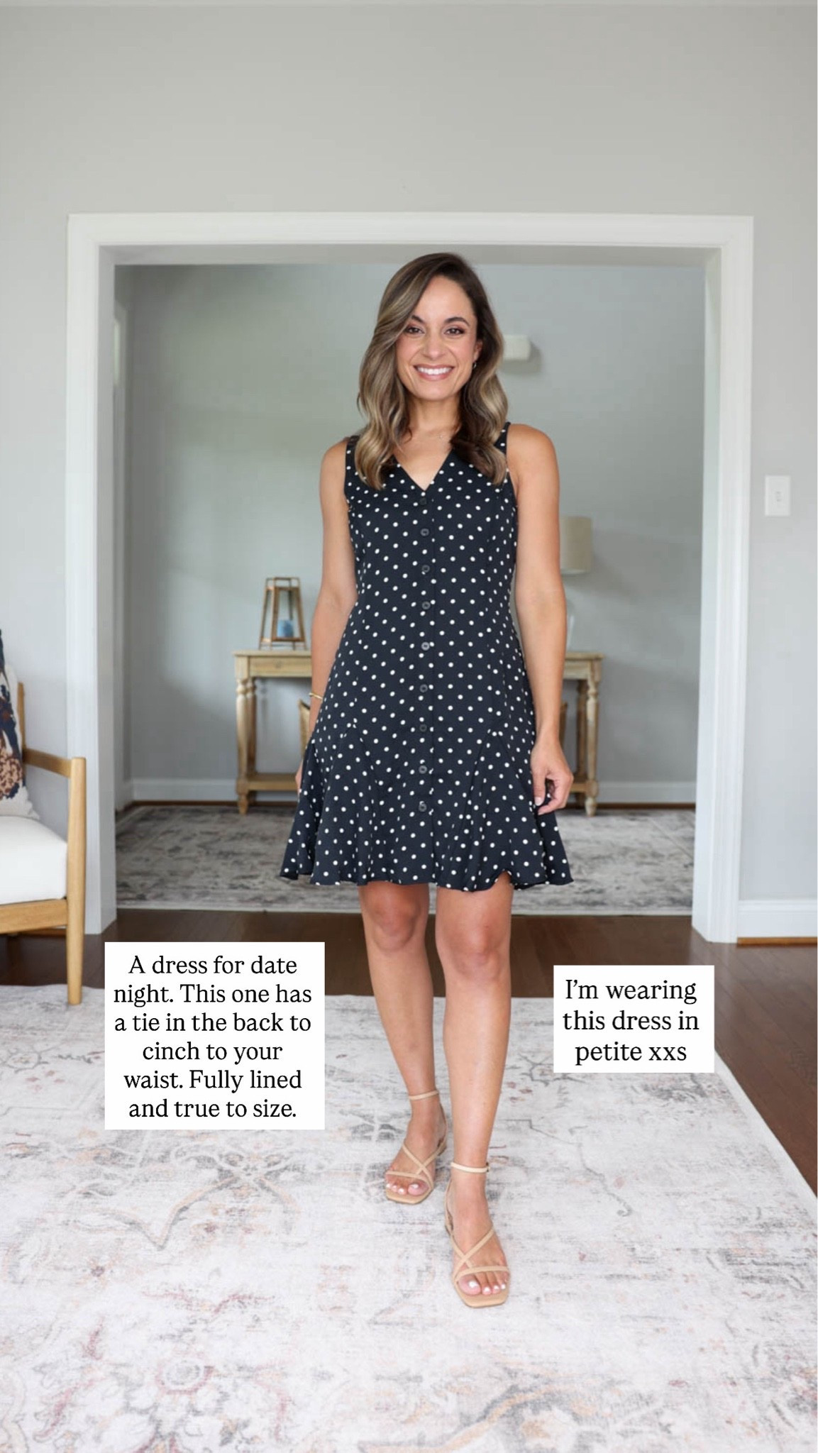 I find when it comes to a dress everyone is looking for something a little different. Here are a few petite-friendly options for the most common requests I receive. 

Black dress (LOFT): petite xxs 

My measurements for comparison 32”, 24”, 36”. 25” ankle inseam, 28” full length inseam.

#LTKPetite