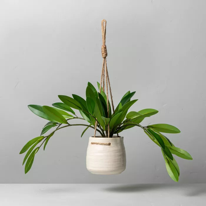 9" Faux Hoya Leaf Hanging Plant - Hearth & Hand™ with Magnolia | Target