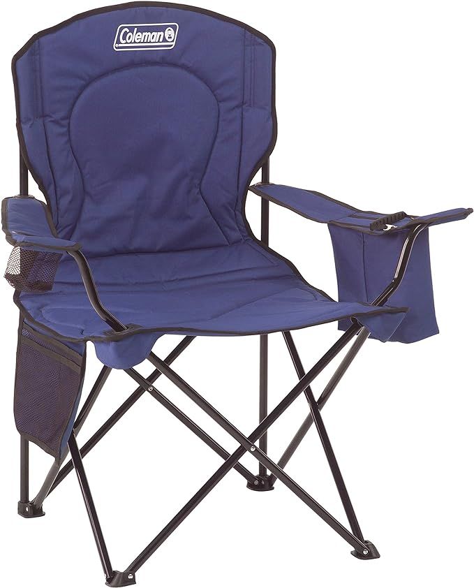 Coleman Portable Camping Chair with 4-Can Cooler, Fully Cushioned Seat and Back with Side Pocket ... | Amazon (US)