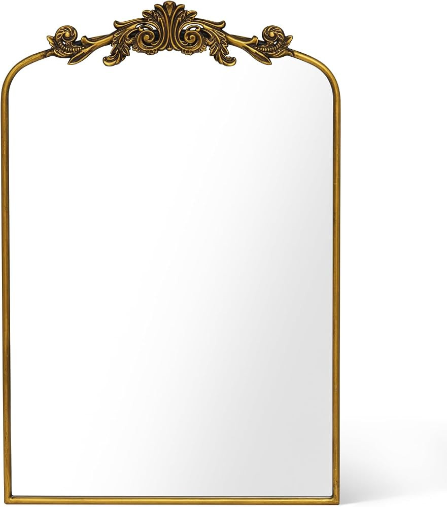 Vintage Mirror, 24x35Inches Gold Arched Antique Baroque Mirror | Amazon (US)