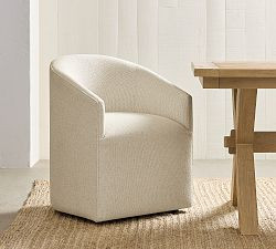 Baldwin Upholstered Barrel Back Dining Chair | Pottery Barn (US)