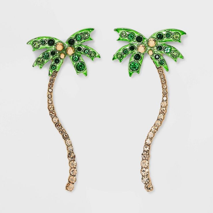 SUGARFIX by BaubleBar 'Stay Palm' Statement Earrings - Green | Target