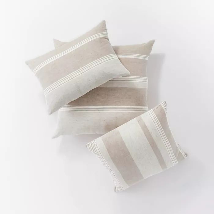 Woven Asymmetric Striped Throw Pillow - Threshold™ designed with Studio McGee | Target