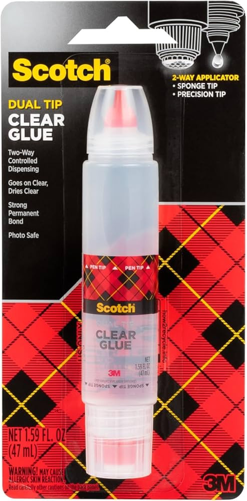 Scotch Clear Glue in 2-Way Applicator, 1.6 oz, Photo Safe and Non-Toxic, 1-Pack | Amazon (US)