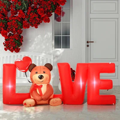 Love Letters with Bear Inflatable | Wayfair North America