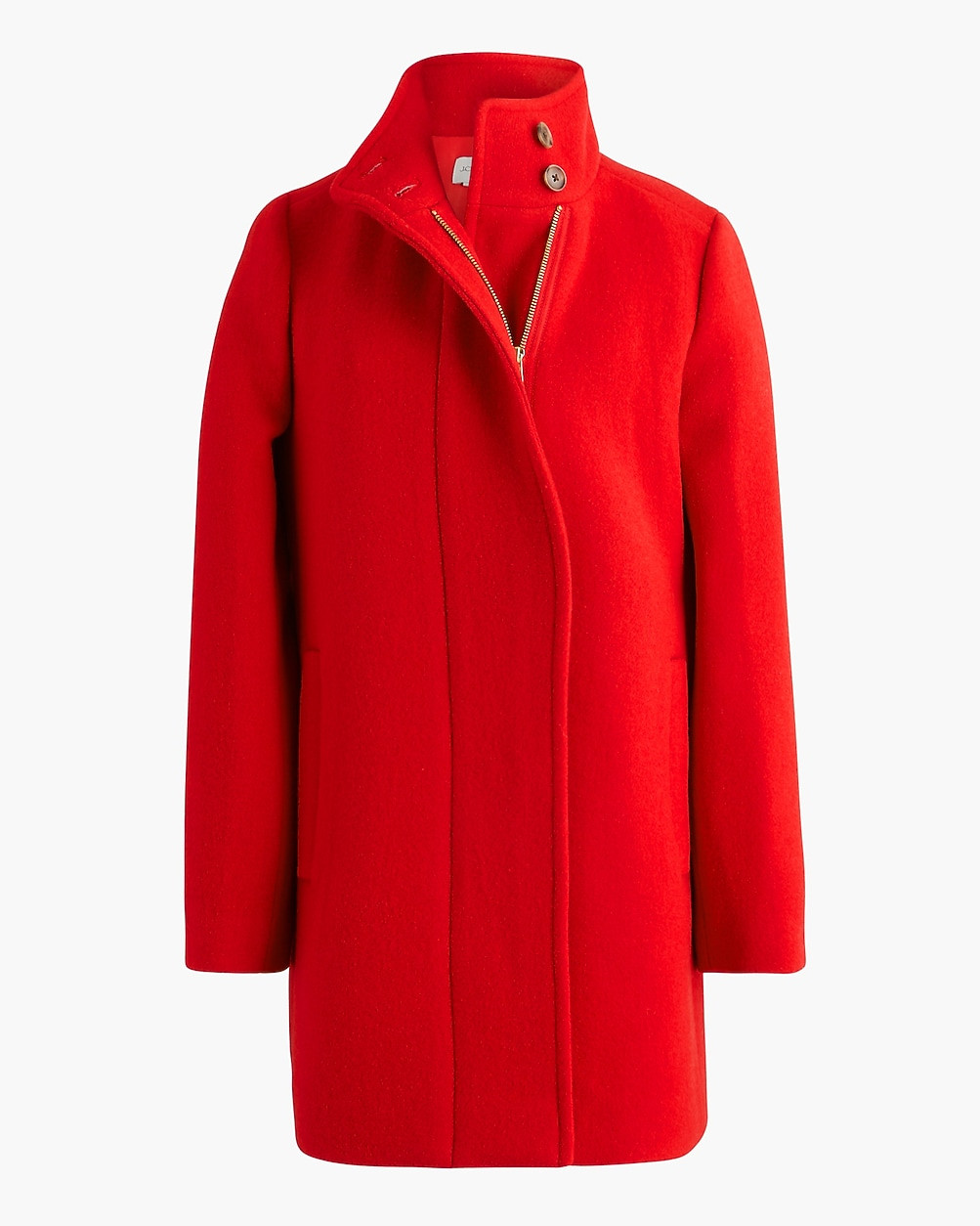 City coat with button neck | J.Crew Factory