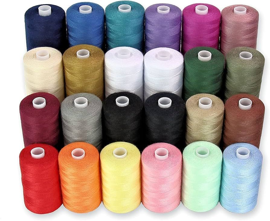 Sewing Thread - 24 Polyester Threads for Hand Stitching, Quilting & Sewing Machine - Set of 1000 ... | Amazon (US)