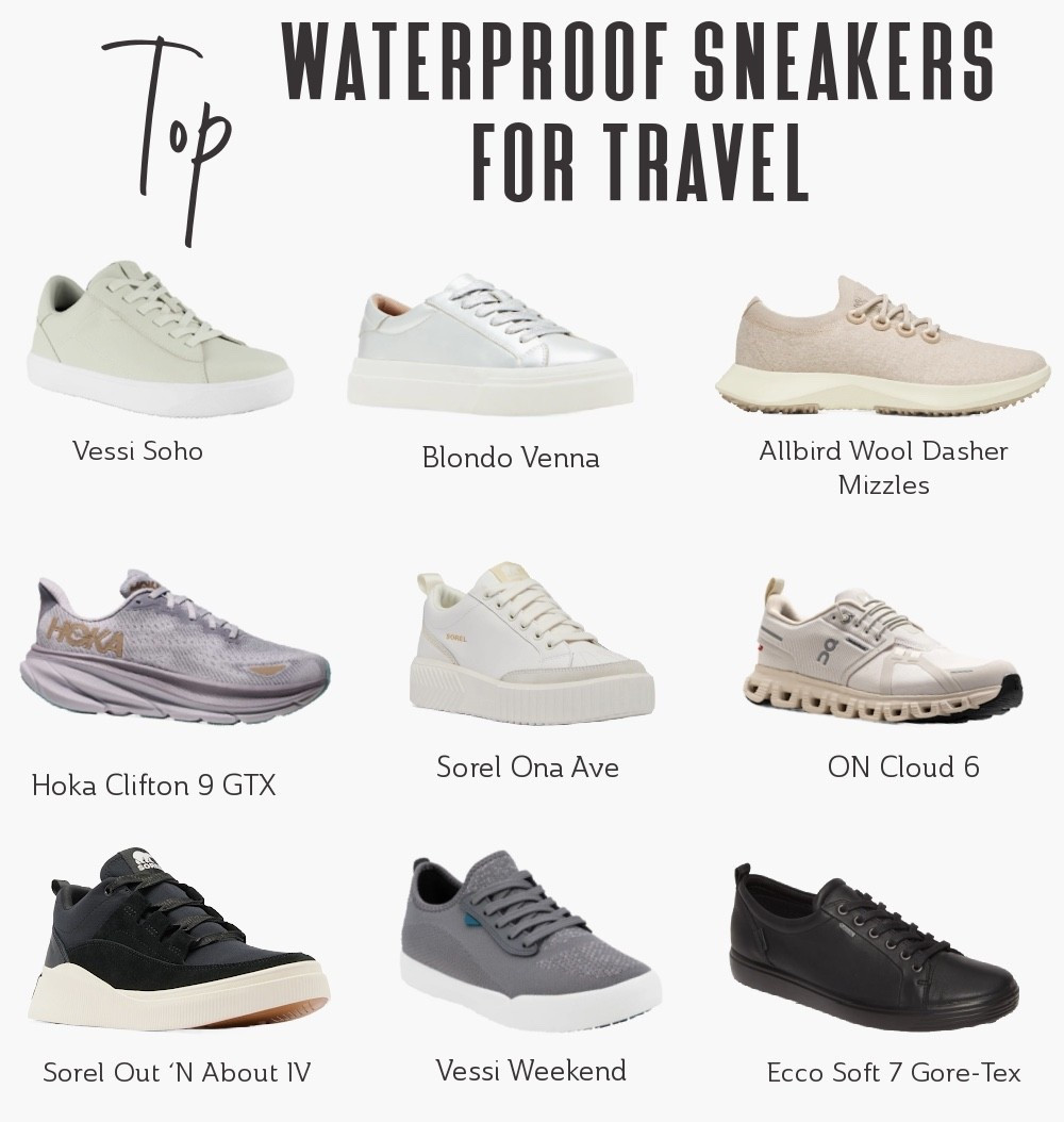 Traveling requires going through various (sometimes wet) climates, so don’t get caught in the rain without a pair of these best waterproof sneakers, especially great for spring showers! 

Travel Fashion, Travel Shoes, Waterproof Shoes, Women Sneakers Travel, Comfortable Sneakers, Spring Outfit, Spring Travel Outfit 

#LTKTravel