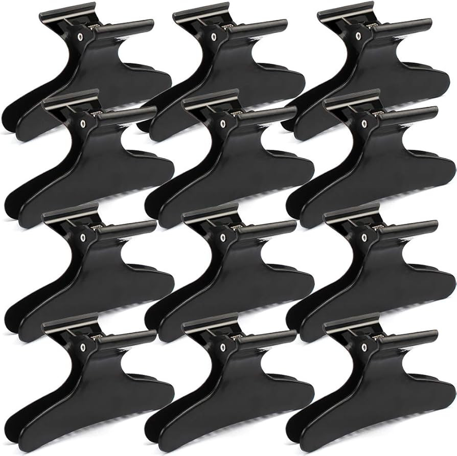 Ondder Black Butterfly Hair Clips for Styling, Cutting, Coloring - Pro Salon Clamps and Claws Hai... | Amazon (US)