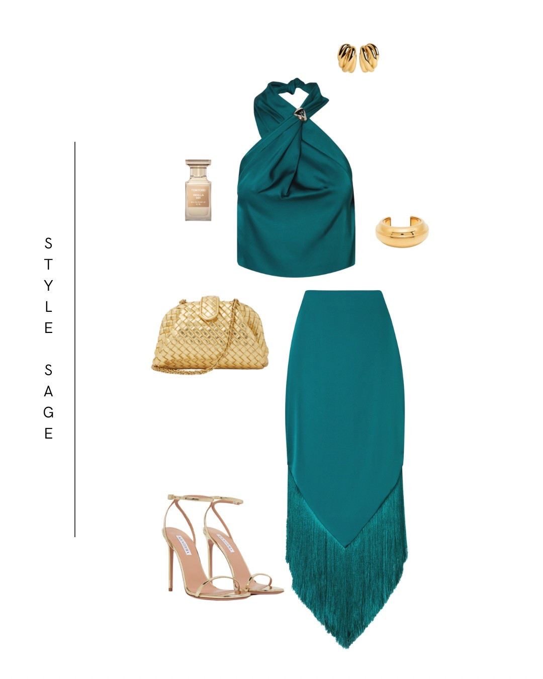 Golden hour glam meets emerald elegance.
Satin halter, fringe details, and gold accents make this the ultimate statement look for your next soirée. ❤️‍🔥

Follow @stylesagetrends for more ootd inspos 🩶



#LTKU #LTKSeasonal #LTKStyleTip