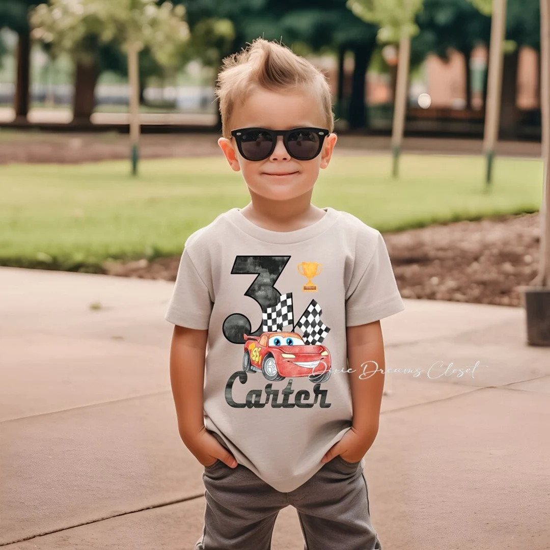 Disney Cars Birthday Shirt Lightning Mcqueen Tee Raglan, Sweatshirt, and T-shirt Available - Etsy | Etsy (US)