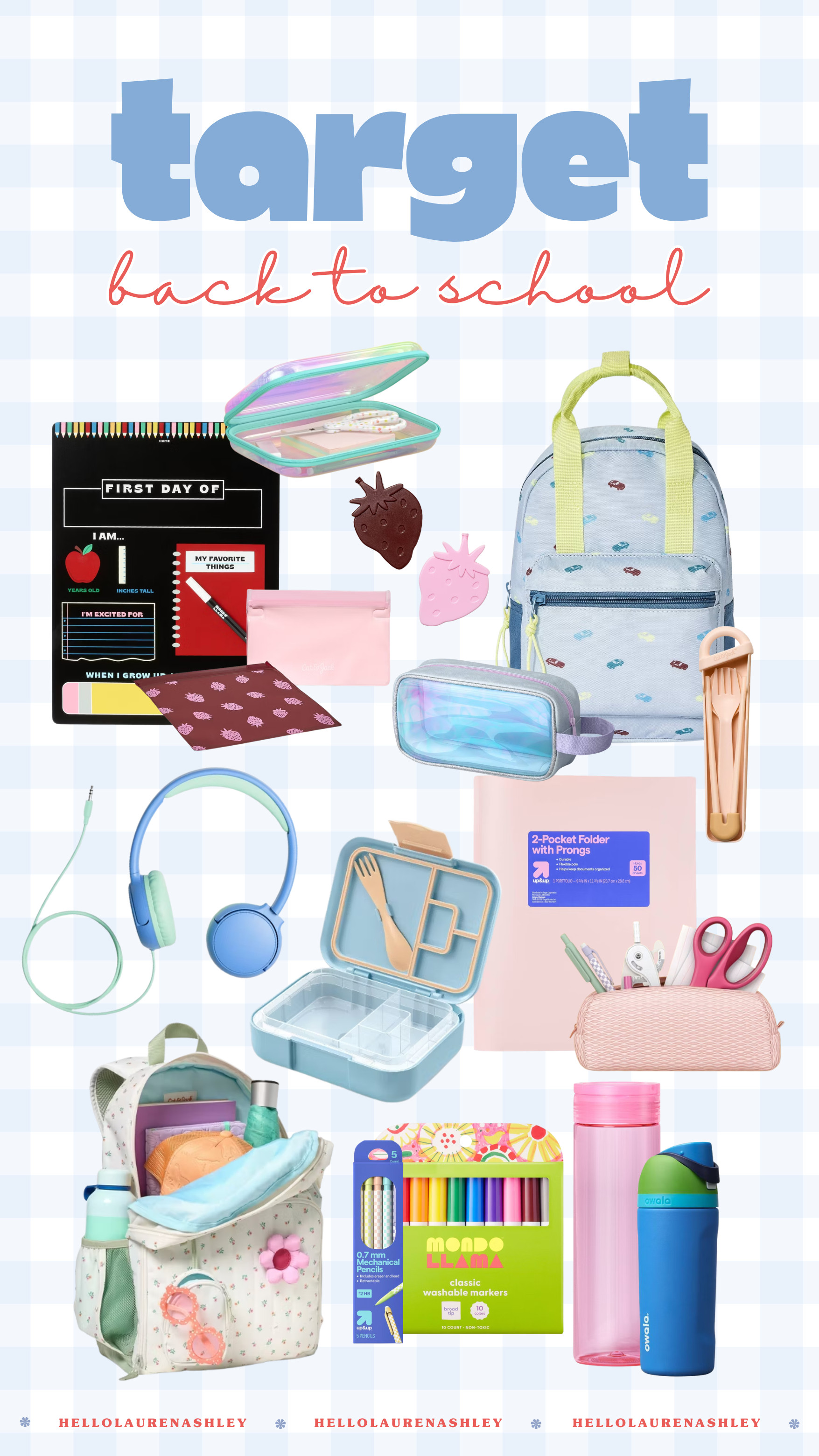 Target back to school finds 🎯 all the cute back to school supplies from @Target this year, pencil pouches, bento lunch boxes, headphones, water bottles, markers, and the cutest kids backpack. Everything you need for back to school from Target! #target #backtoschool #targetfinds 

 #LTKmomlife #LTKSeasonal #LTKKids