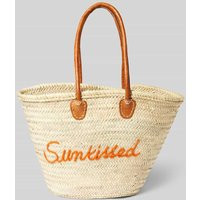 Amabea Strandtasche mit Label-Stitching in Sand, Größe 1 | Peek & Cloppenburg* Düsseldorf DE
