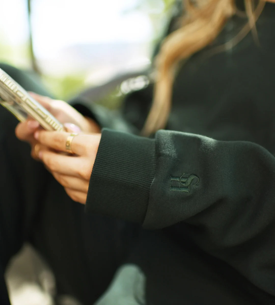 Slouchy Sweatshirt in Hunter Green | Hill x Sarah