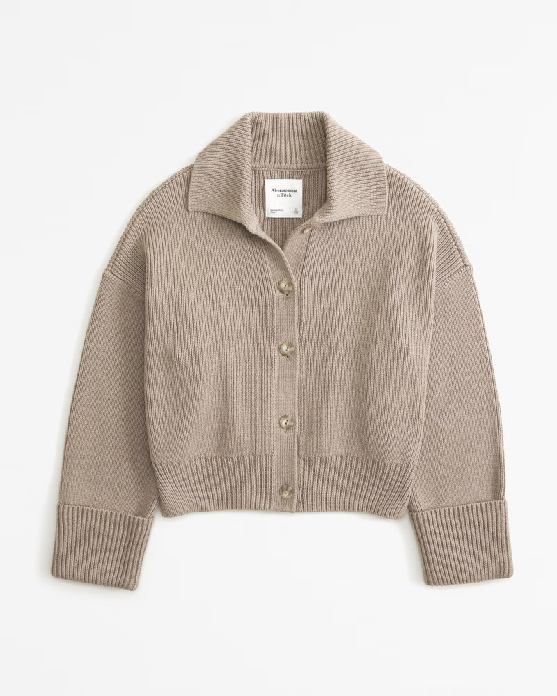 Women's Collared Cardigan | Women's New Arrivals | Abercrombie.com | Abercrombie &amp; Fitch (US)