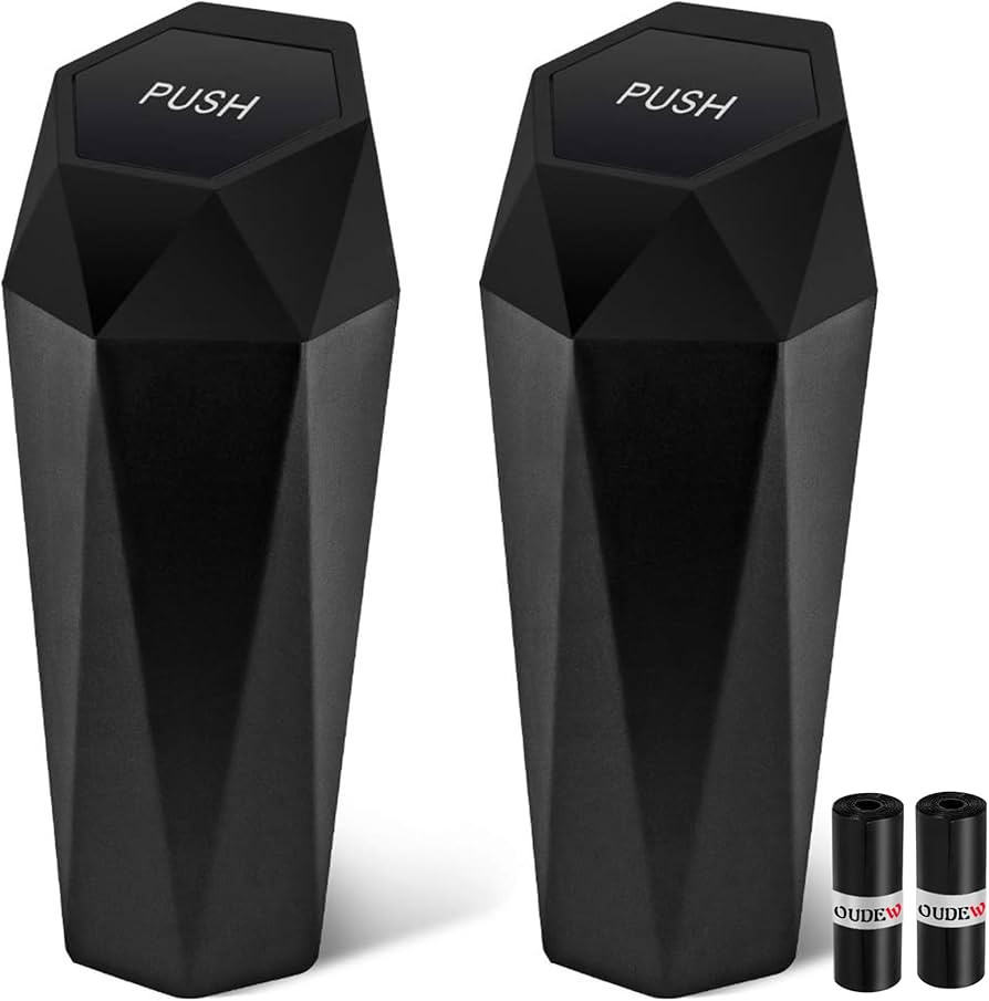 Car Trash Can with Lid - 2-Pack, Interior Accessories for Vehicles, Leakproof Garbage Can with 30... | Amazon (US)