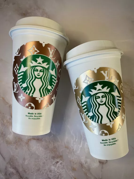 Creative Cuts - Starbucks Cold Cup LV Inspired