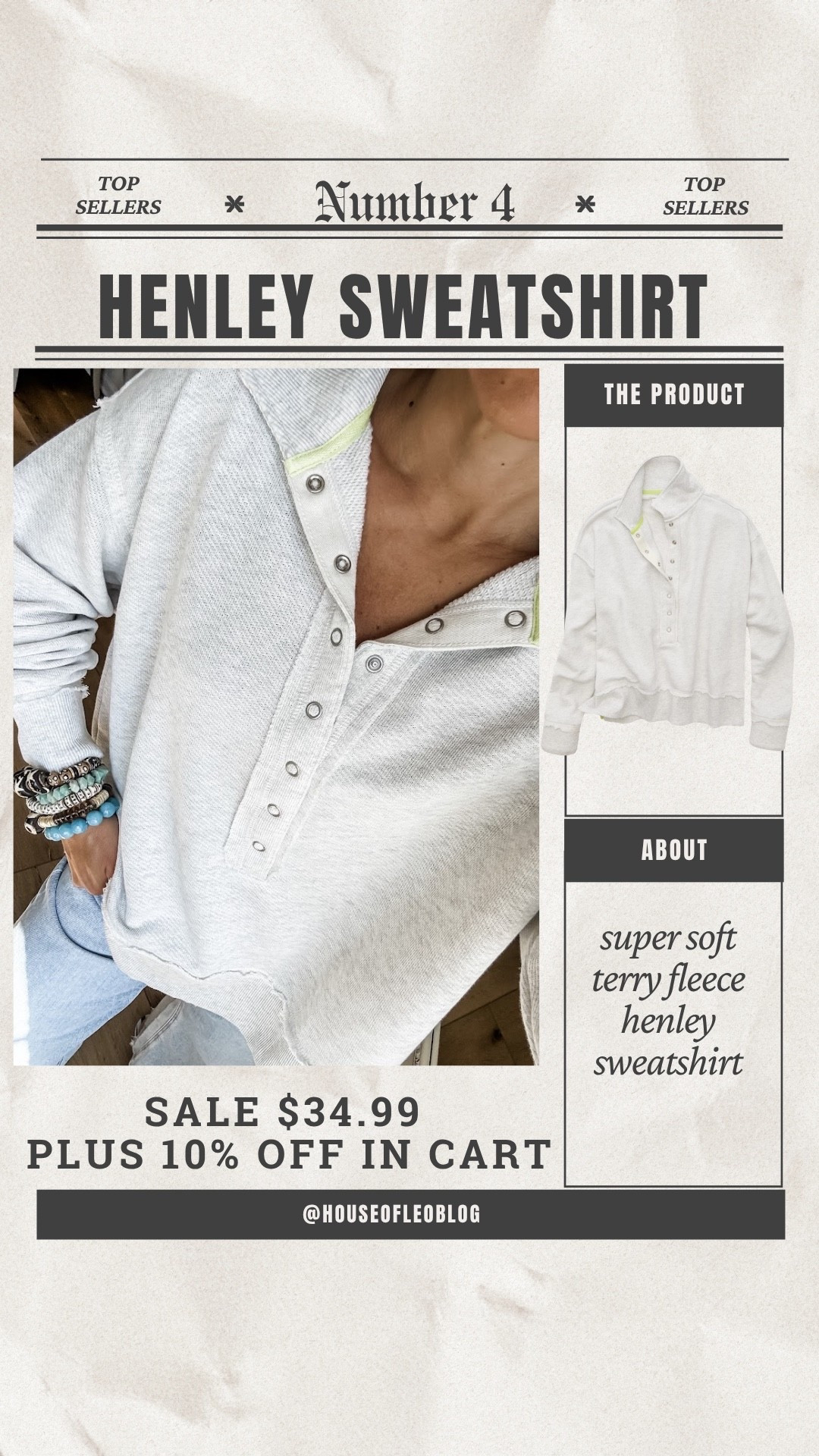 Wearing small Henley sweatshirt

#LTKOver40 #LTKSaleAlert