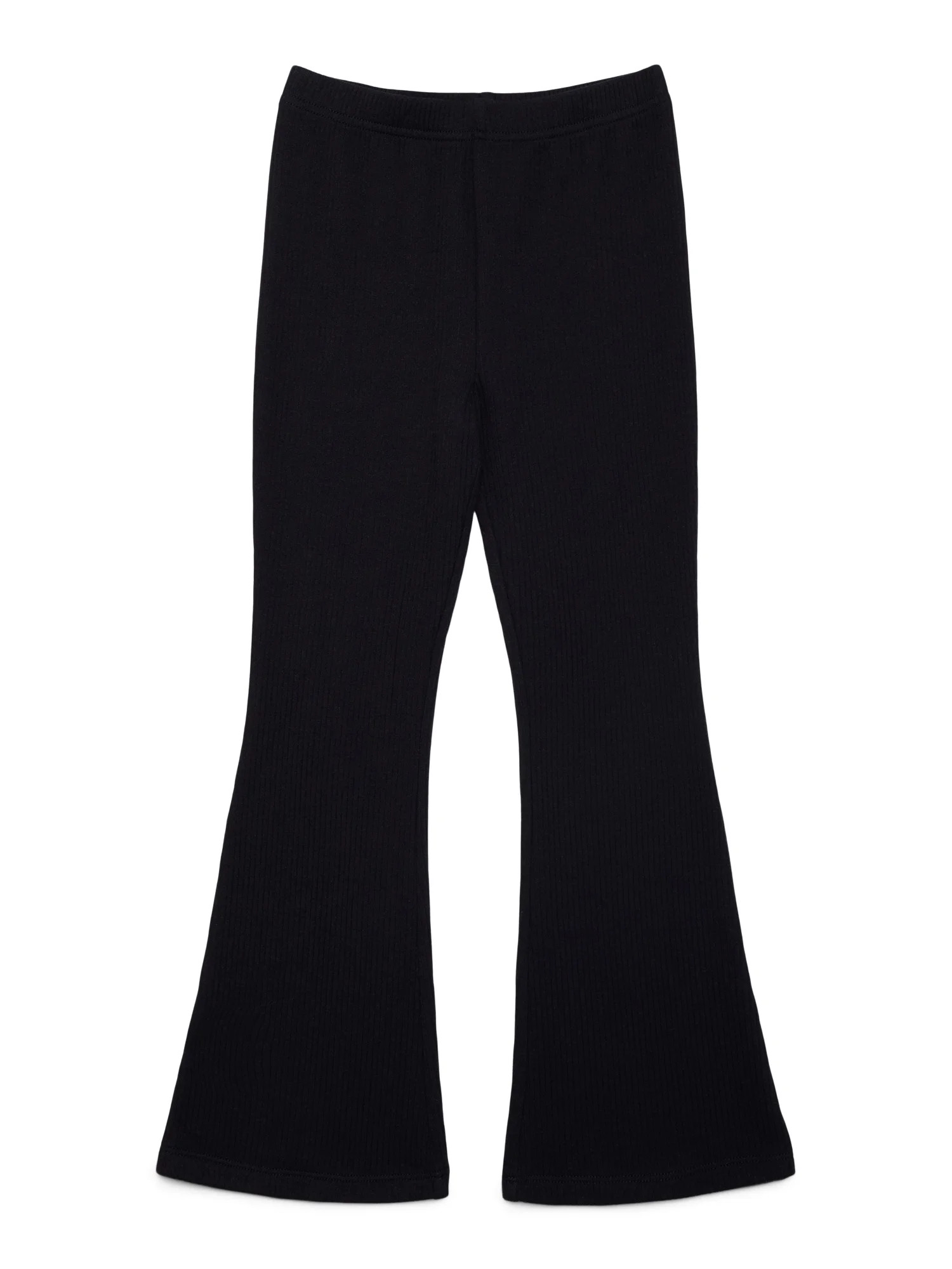 Wonder Nation Little Girls Ribbed Velboa Flare Leggings, Sizes 4-10 | Walmart (US)