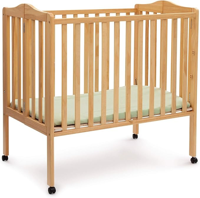 Delta Children Folding Portable Mini Baby Crib with 1.5-inch Mattress - Greenguard Gold Certified... | Amazon (US)