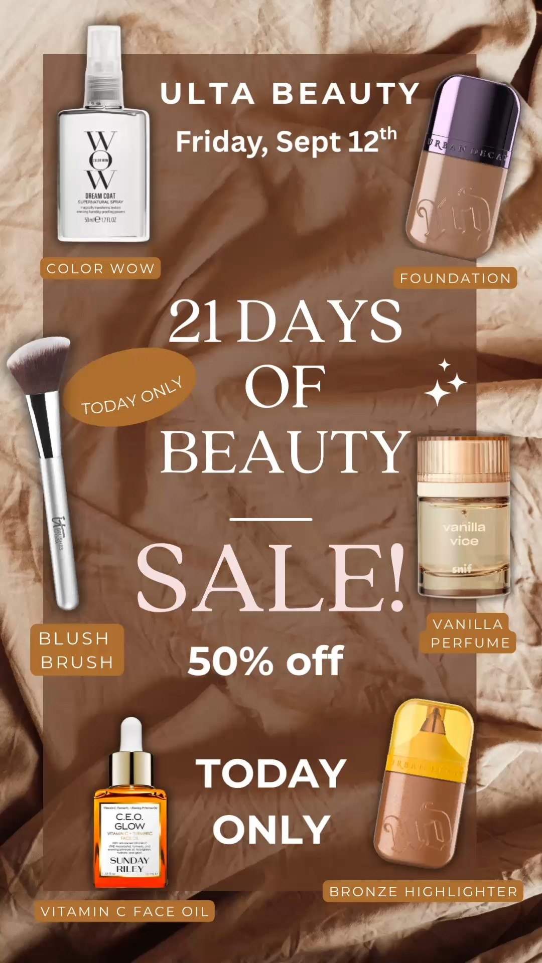 Urban decay is 50% off at Ulta Beauty today. Along with this beautiful blush brush and the vanilla perfume which has so many good reviews. Dermalogica also has products on sale today. Run don’t walk to shop 21 days of beauty @ULTAbeauty

#LTKSaleAlert #LTKBeauty