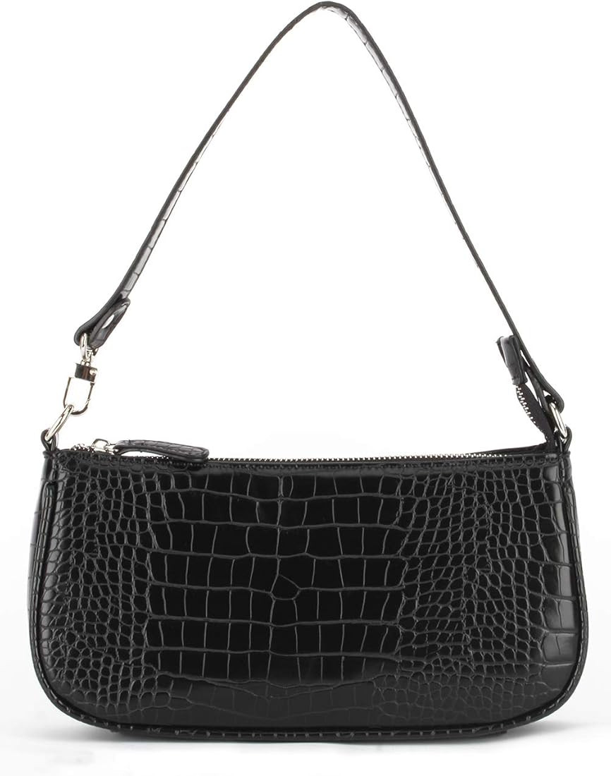 IBIZA VIBE Bag Crocodile Effect Retro Faux Leather Classic Clutch Shoulder Purse Handbag for Women | Amazon (US)