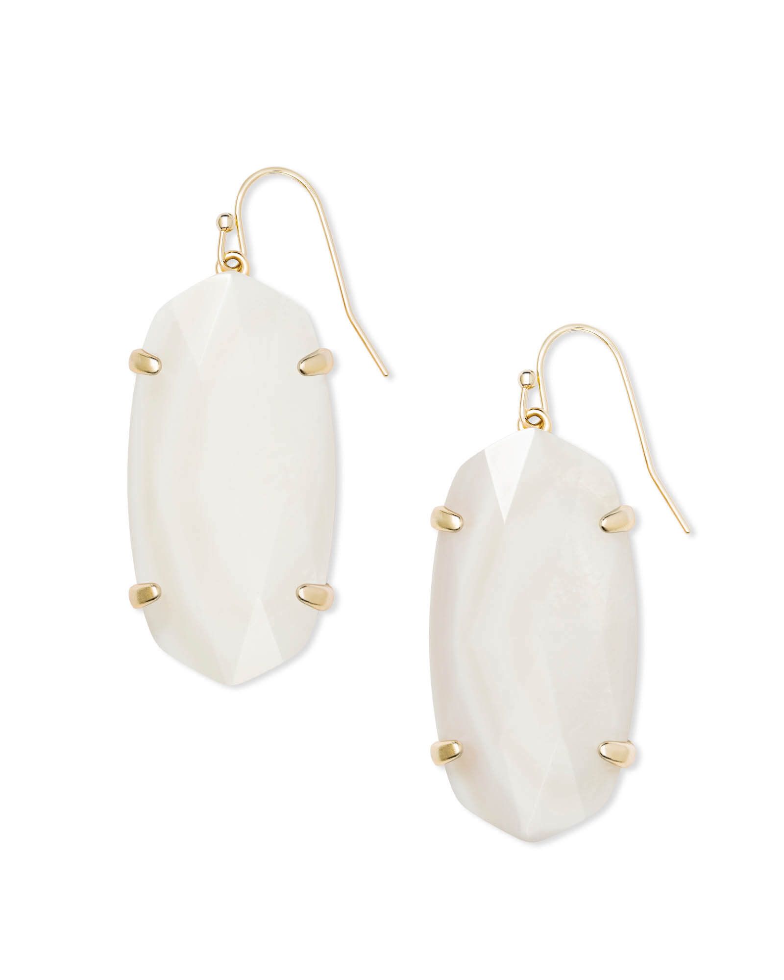 Esme Gold Drop Earrings In White Pearl | Kendra Scott