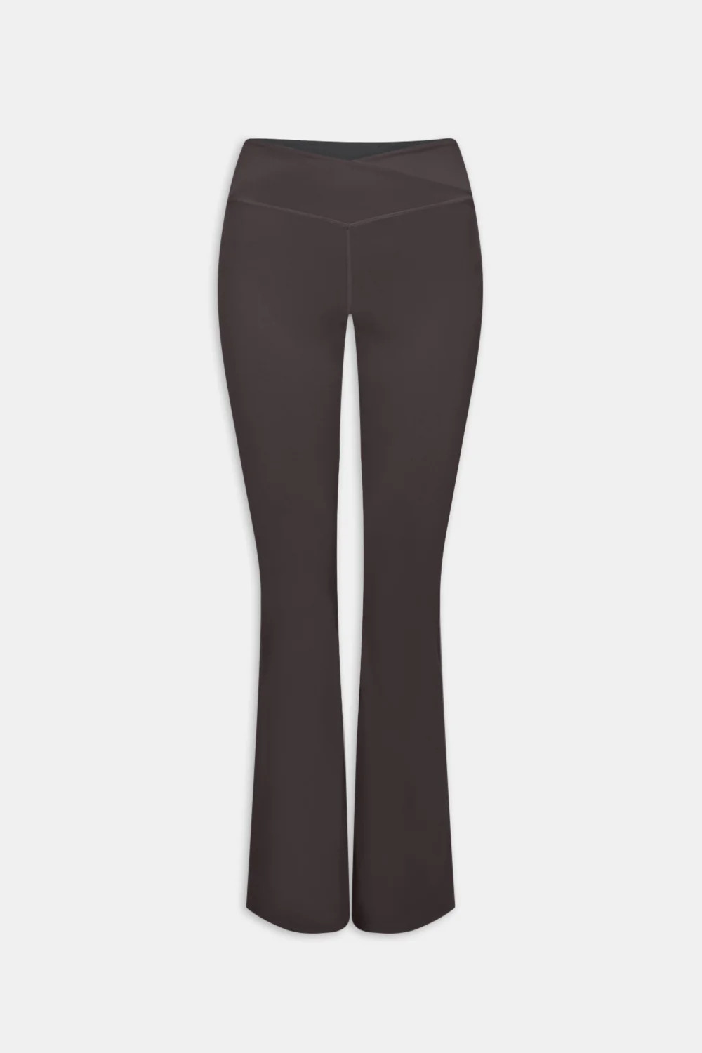 DAYFLEX WRAP HIGH WAISTED FLARED YOGA PANT - COOL ESPRESSO | TALA (UK)