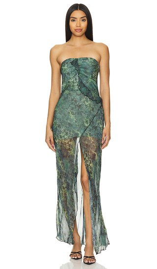 Opal Strapless Maxi Dress in Nouveau Bleue | Revolve Clothing (Global)