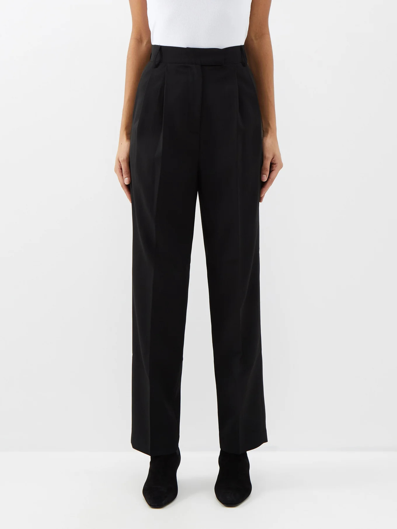 Bea pleated fresco suit trousers | The Frankie Shop | Matches (UK)