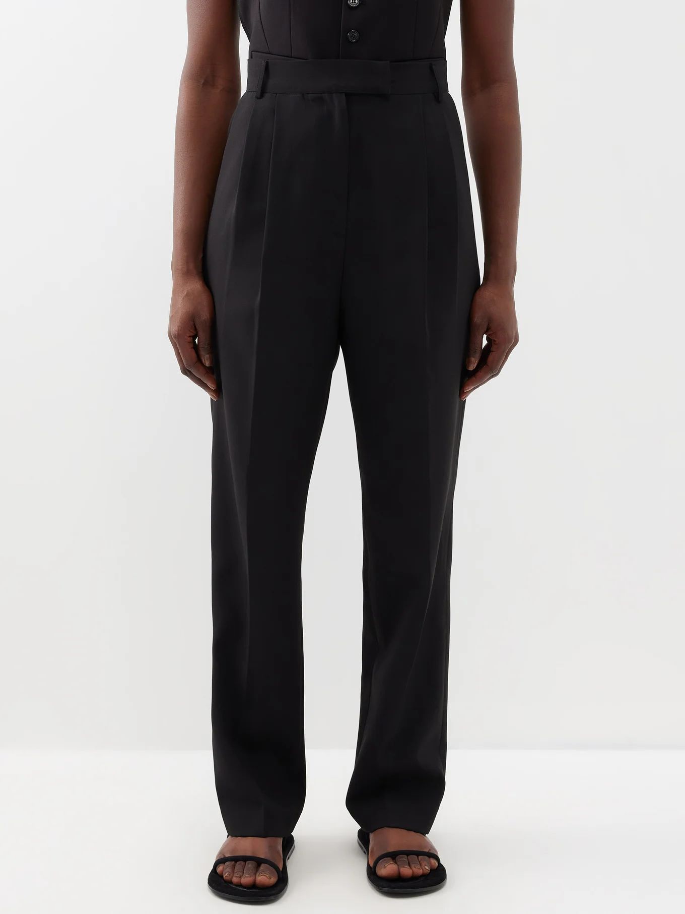 Bea pleated fresco suit trousers | Matches (UK)