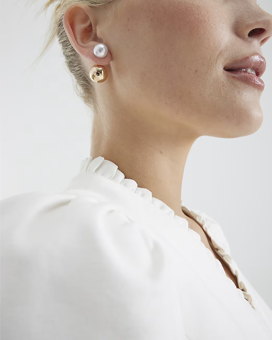 Gold Pearl Stud Earrings | River Island UK & IE
