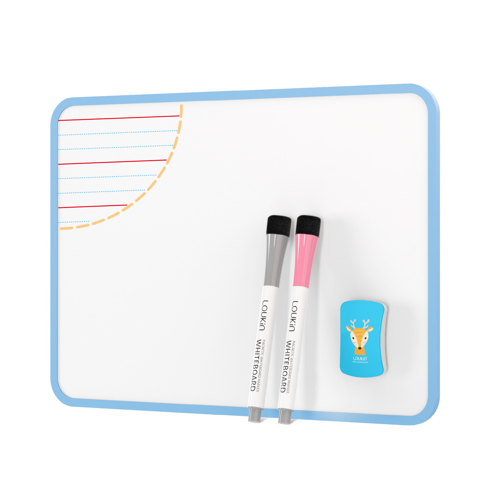 LOUKIN Small Dry Erase Lapboard, 9 x 12 Inch Double Sided, Mini Magnetic Whiteboard Set | Walmart (US)