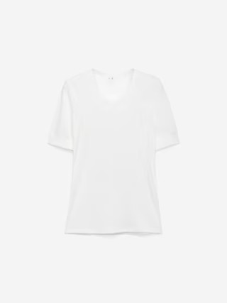 Ribbed T-Shirt – White – Women – ARKET GB | Arket UK