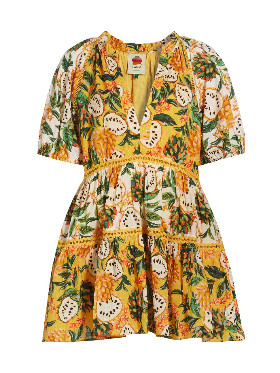 Women's Biriba Fruit Cotton Minidress - Biriba Off White - Size XS | Saks Fifth Avenue